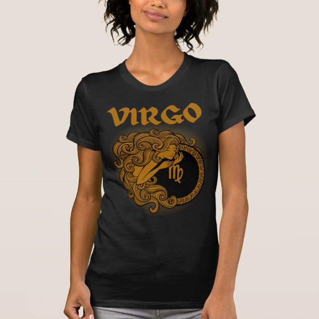 Camiseta Estilo medieval Zodiac Virgo (Frente)
