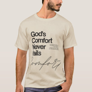 Camiseta estilo minimalista do conforto de Deus nunca falha