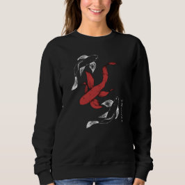 Camiseta Estilo minimalista japonês de peixe Koi desenhado