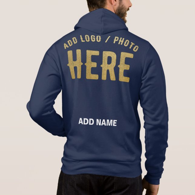 CAMISETA ESTILO MODERNO AZUL NAVY VERIFICADO DE MARCA (Verso)
