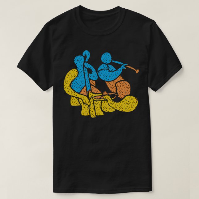 Camiseta Estilo moderno Jazz Trio (Frente do Design)