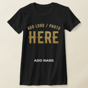 CAMISETA ESTILO MODERNO PERSONALIZÁVEL PRETO VERIFICADO COM