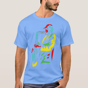 Camiseta Estilo moderno sofisticado muçulmano saxofone (2)