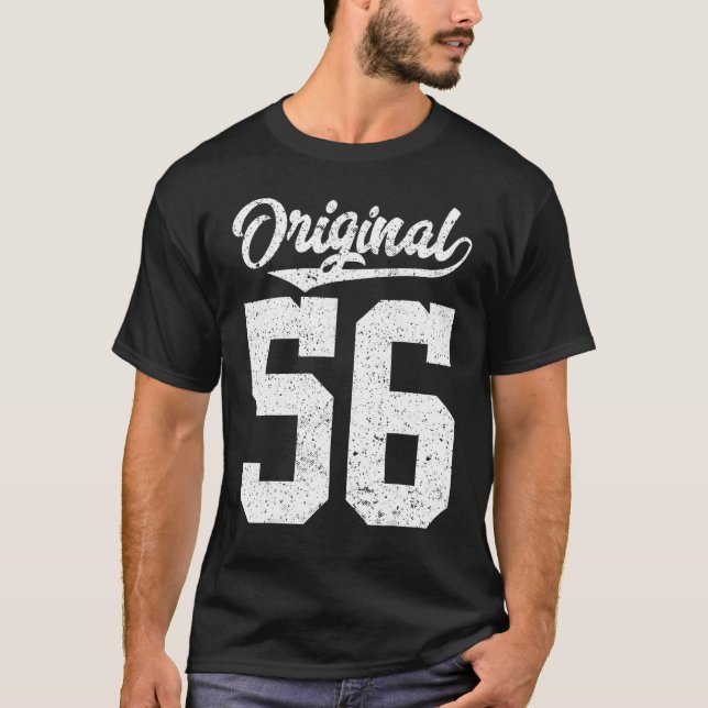 Camiseta Estilo original da sua vinheta é meu 56º aniversár (Frente)