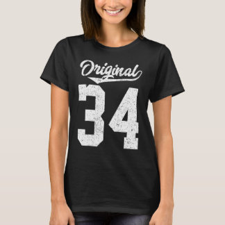 Camiseta Estilo original de imagem dele é meu 34º aniversár