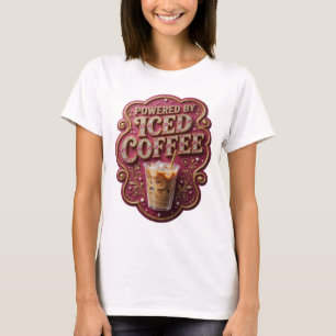 Camiseta Estilo Ouro POWERED BY ICED COFFEE Design de Sloga