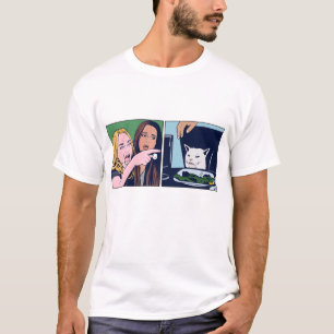 Camiseta estilo Pop art com meme de mulher gritand