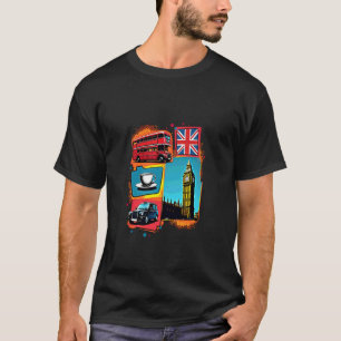 Camiseta Estilo Pop Art Retro de Londres