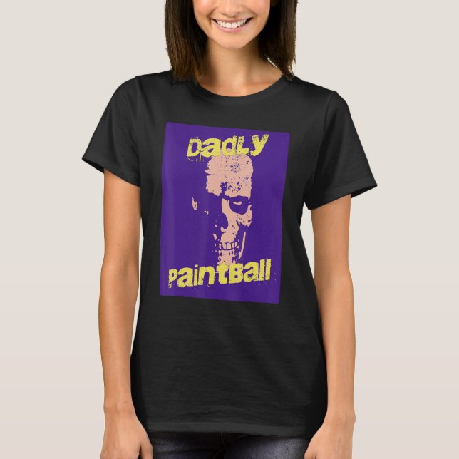 Camiseta Estilo pop de pinball com uma máscara de crânio (Frente)