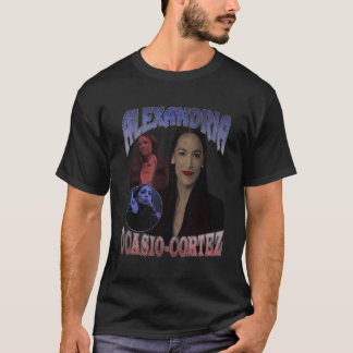 Camiseta Estilo Rap Bootleg Alexandria Ocasio-Cortez