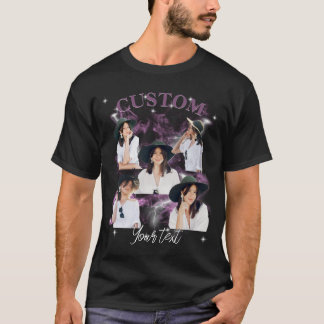 Camiseta estilo rap vintage personalizada com foto