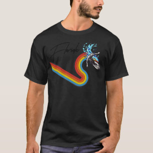 Camiseta Estilo retrô-70s80s Rainbow Surfing Florida