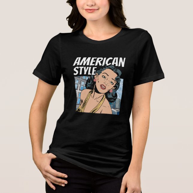 Camiseta Estilo Retro-Americano - Quic do Livro Quadrado (Frente)