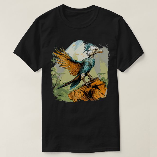 Camiseta Estilo Retro Archaeopteryx (Frente do Design)