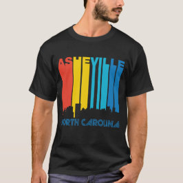 Camiseta Estilo retro Asheville North Carolina Skylin dos