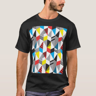 Camiseta Estilo Retro Bauhaus: Abstrato sem costura