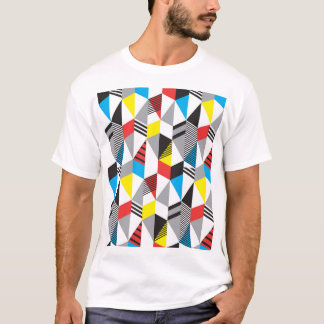 Camiseta Estilo Retro Bauhaus: Abstrato sem costura