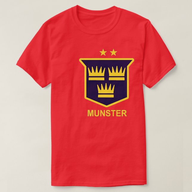Camiseta Estilo retrô clássico de Munster para o râguebi ir (Frente do Design)