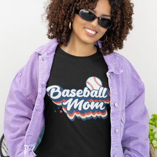 Camiseta Estilo Retro da Mãe do Baseball