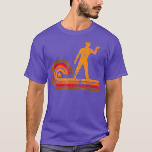 Camiseta Estilo retrô Darts Player Estilo 1970s Escuros Sil