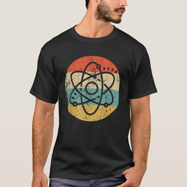 Camiseta Estilo Retro de Ciência Atômica (Frente)