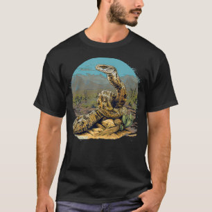 Camiseta Estilo Retro Diamondback Rattlesnake Western