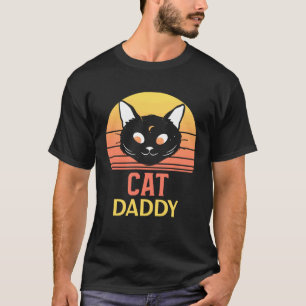 Camiseta Estilo Retro Distressed Cat Daddy Vintage Oitenta
