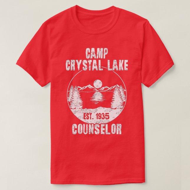 Camiseta Estilo Retro do Conselheiro do Crystal Lake  (Frente do Design)