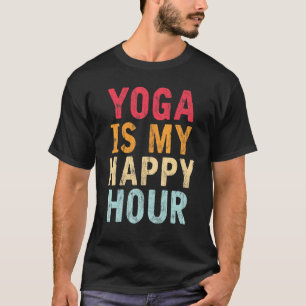 Camiseta Estilo retrô dos anos 70 Yoga é a minha feliz hora