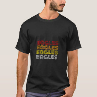 Camiseta Estilo Retro Eagles Cores de Vintagem