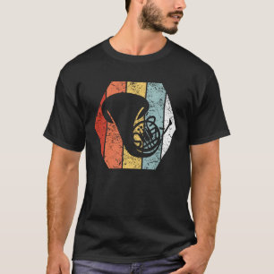 Camiseta Estilo retro engraçado da trompa francesa 80s do