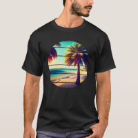 Estilo Retro Estético Palm Tree Tropical Beach Vac