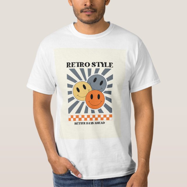 Camiseta Estilo retrô laranja (Frente)