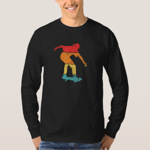 Camiseta Estilo Retro Skateboarder Skateboard Skateboard Bo