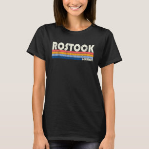 Camiseta Estilo Retro Vintage Anos 70 80 Rostock Alemanha