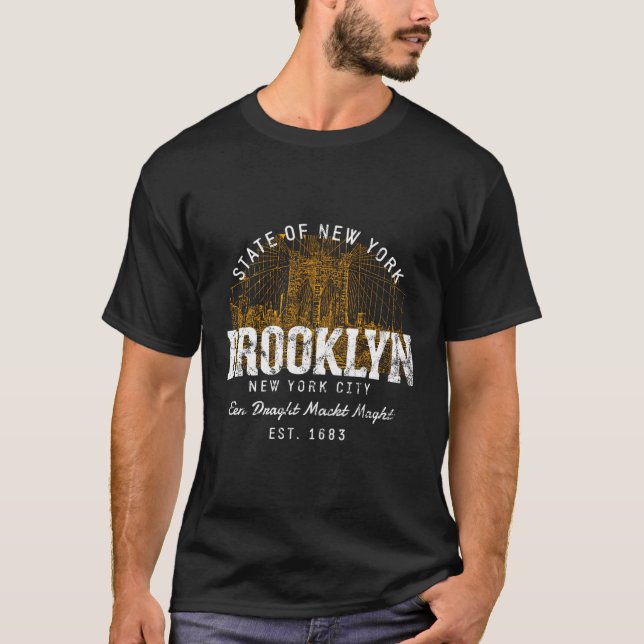 Camiseta Estilo Retro Vintage Brooklyn (Frente)