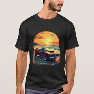 Camiseta Estilo Retro Vintage de Carro Musculoso Clássico