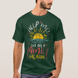 Camiseta Estilo Retroativo Ajude-Me A Im Em Uma Férias Fami