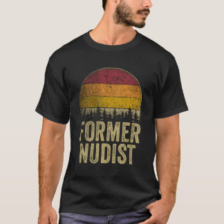 Camiseta Estilo Retroativo Antigo Nudista Engraçado Dizendo