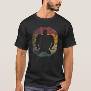 Camiseta Estilo Retroativo Da Tartaruga Marítima 70S 80S