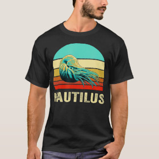 Camiseta Estilo Retroativo da Vintage Nautilus Sunset