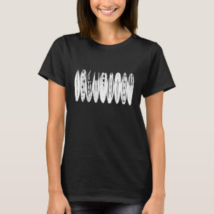 Camiseta Estilo Retroativo da Vintagem de Painéis Brancos