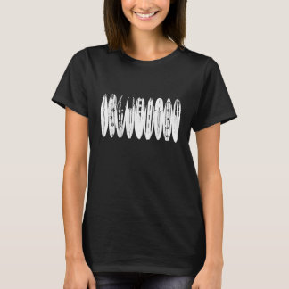 Camiseta Estilo Retroativo da Vintagem de Painéis Brancos