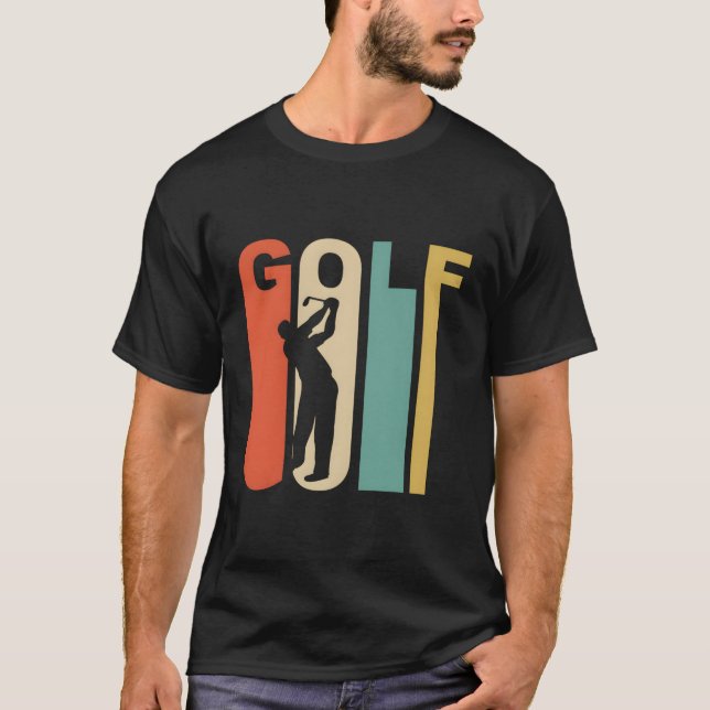 Camiseta Estilo Retroativo De 1970 Golfer Golfe Golfe Espor (Frente)