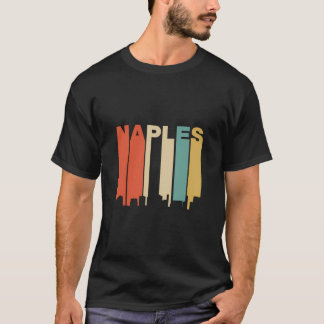 Camiseta Estilo Retroativo De 1970 Nápoles Em Skyline Hoodi