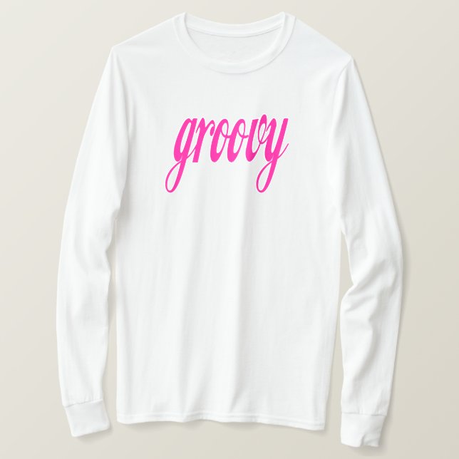Camiseta Estilo Rosa Groovy (Frente do Design)