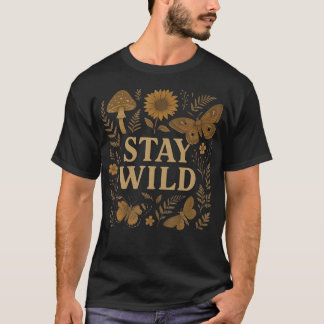 Camiseta Estilo Selvagem Cottagecore Cogumelo Vibes