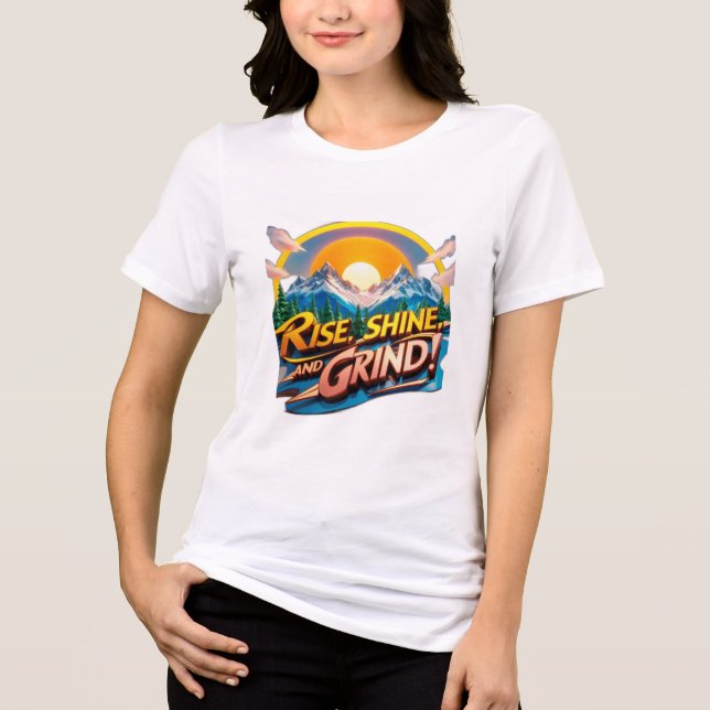 Camiseta "Estilo sem esforço: Bella+Canvas Tri-Blend femini (Frente)