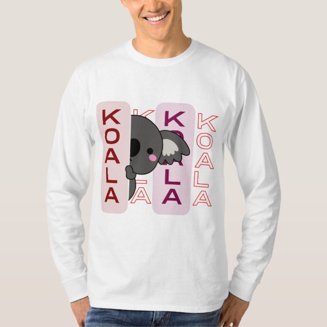 Camiseta Estilo simples de tendências bonitinho Koala Austr (Frente)