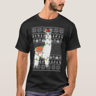 Camiseta Estilo Suave Feio Luzes Xmas Papais noeis Cristo A